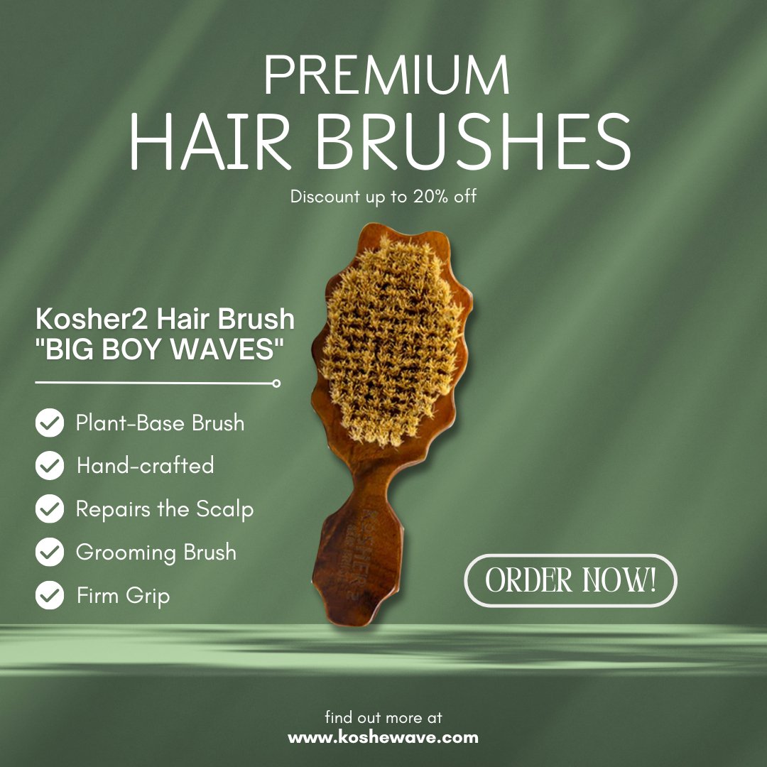 Kosher2 Hair Brush "BIG BOY WAVES" - Kosher Wave